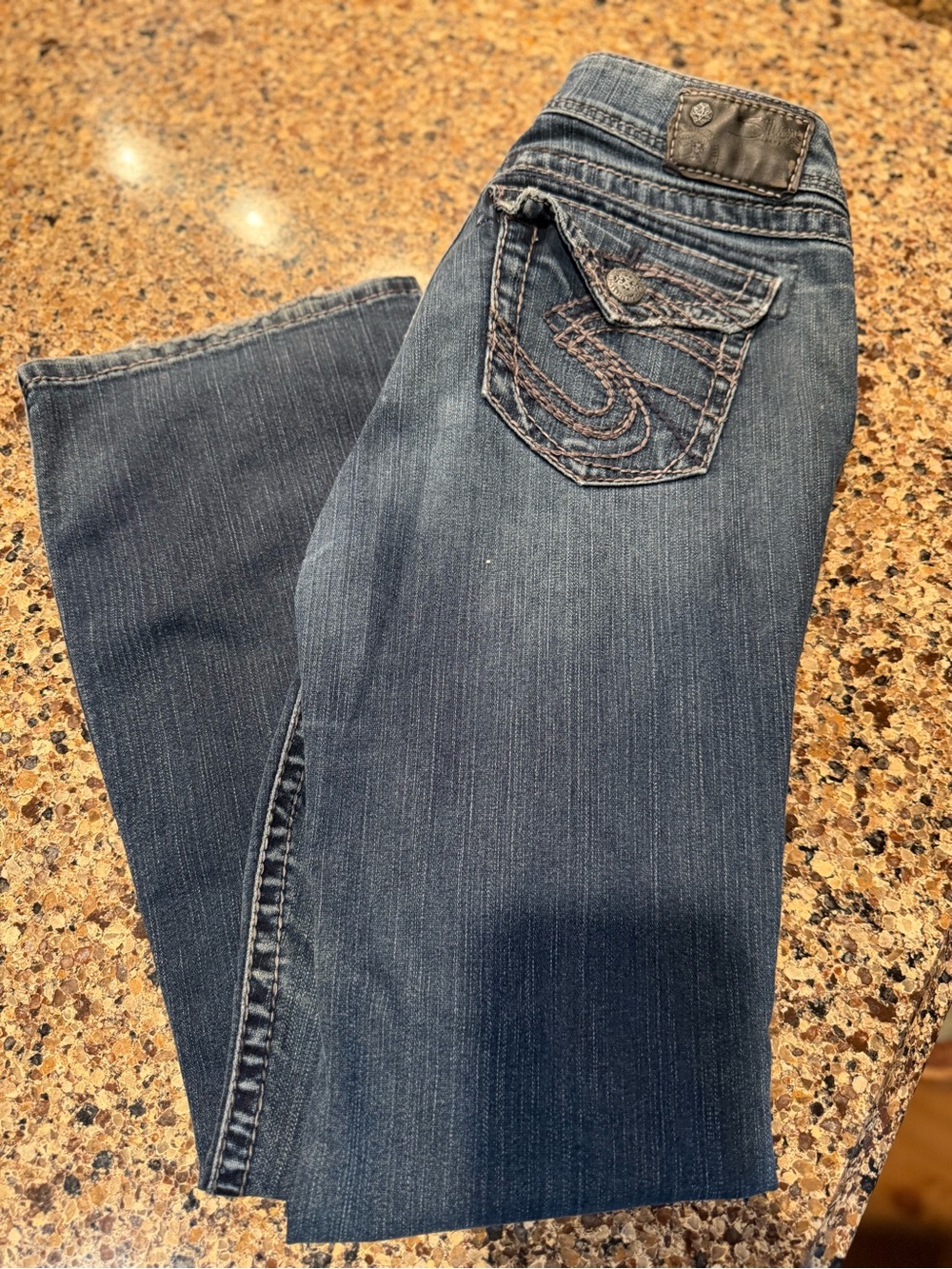 Silver Jeans Co W29 L30 Y2K Embroidered Pocket Jeans